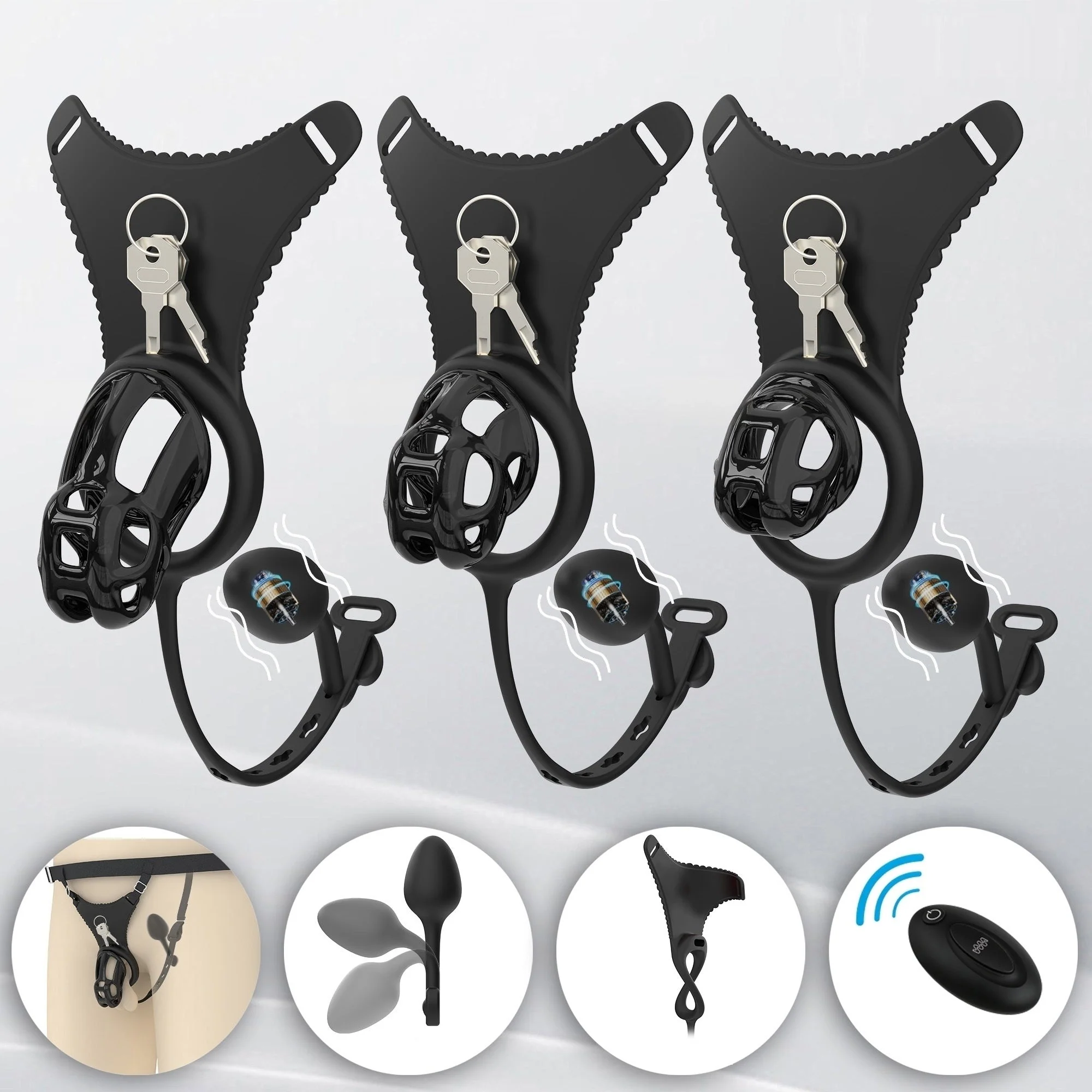 Upgraded Chastity Cage With Underwear And Plug - Image 7