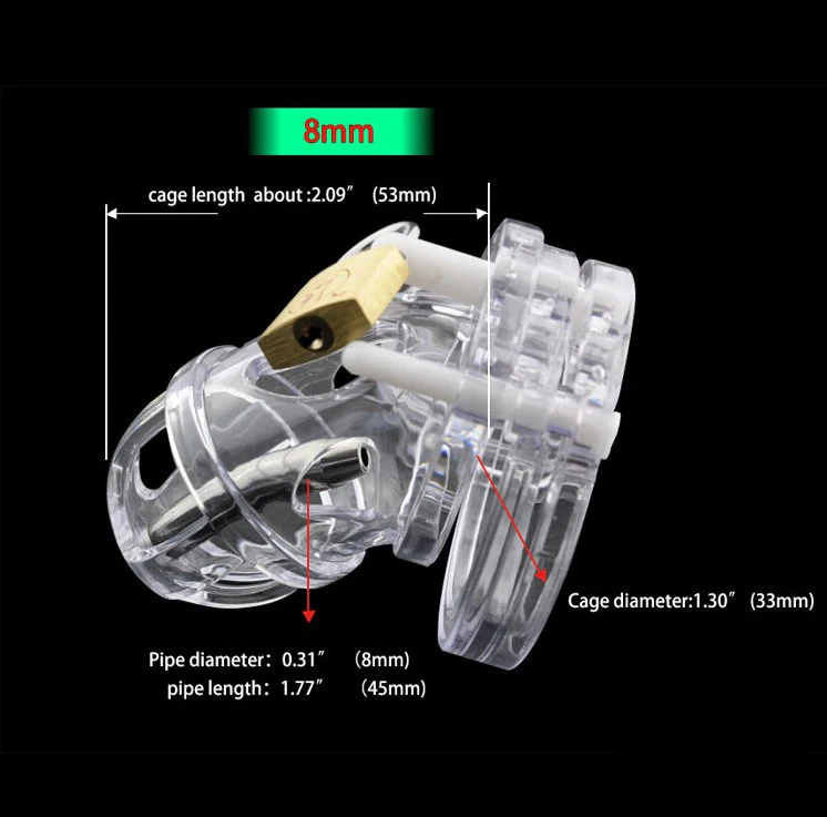 Urethra Mini Chastity Cage  Clear - Image 3