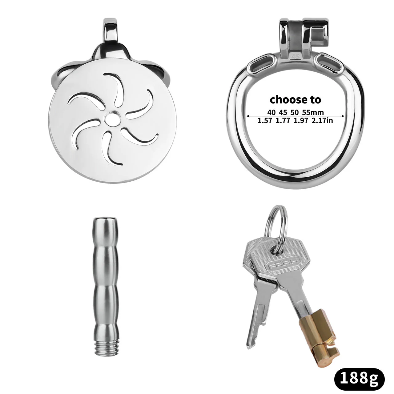 Wind and Fire Wheel Flat Chastity Cage - Image 15