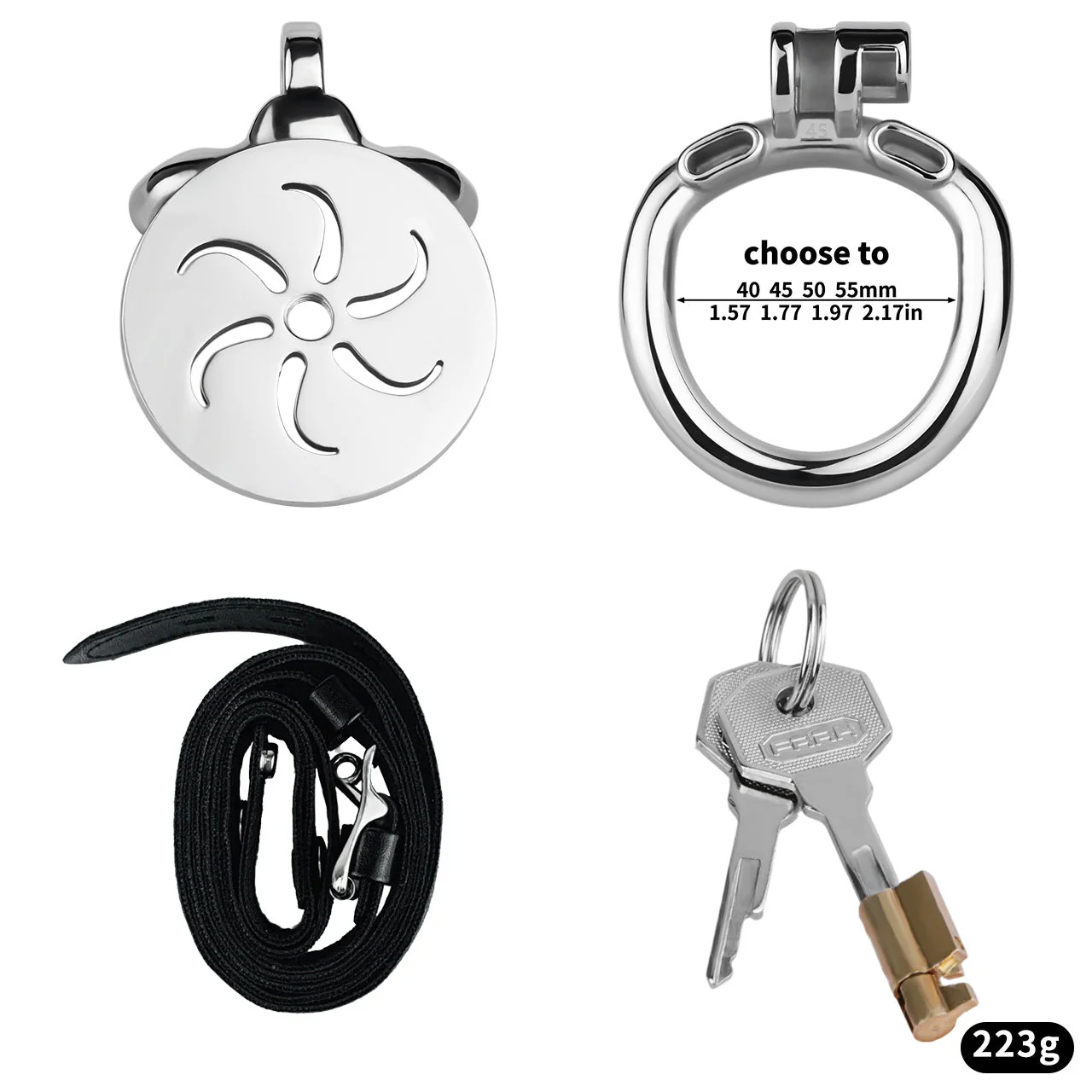 Wind and Fire Wheel Flat Chastity Cage - Image 16