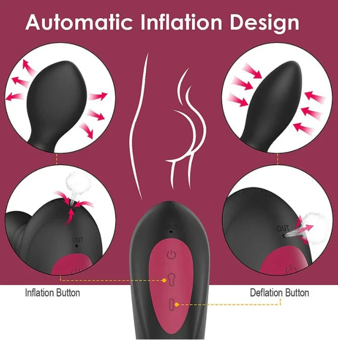 Wireless Remote Control Vibrator Inflatable Anal Plug - Image 6