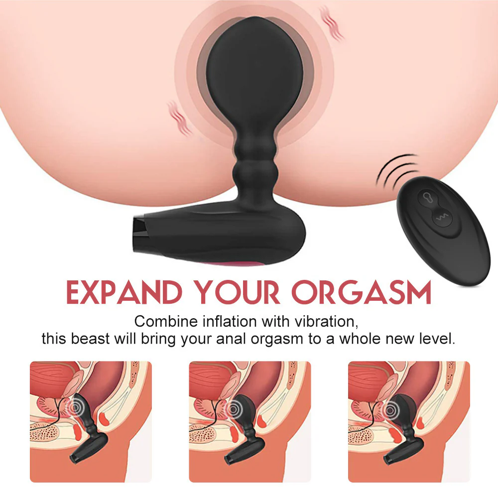 Wireless Remote Control Vibrator Inflatable Anal Plug - Image 7
